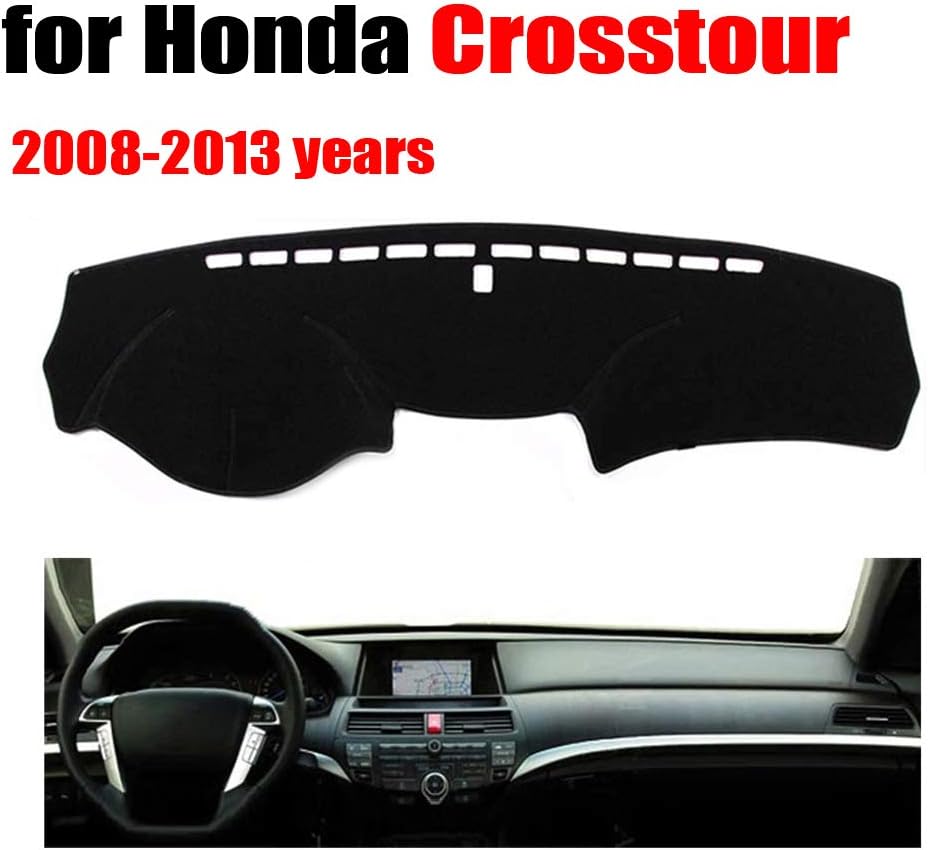 Qnice Car Dashboard Cover for Honda Crosstour 2008-2013 Left Hand Drive Dash Mat Covers Auto Dashboard Protector Accessories