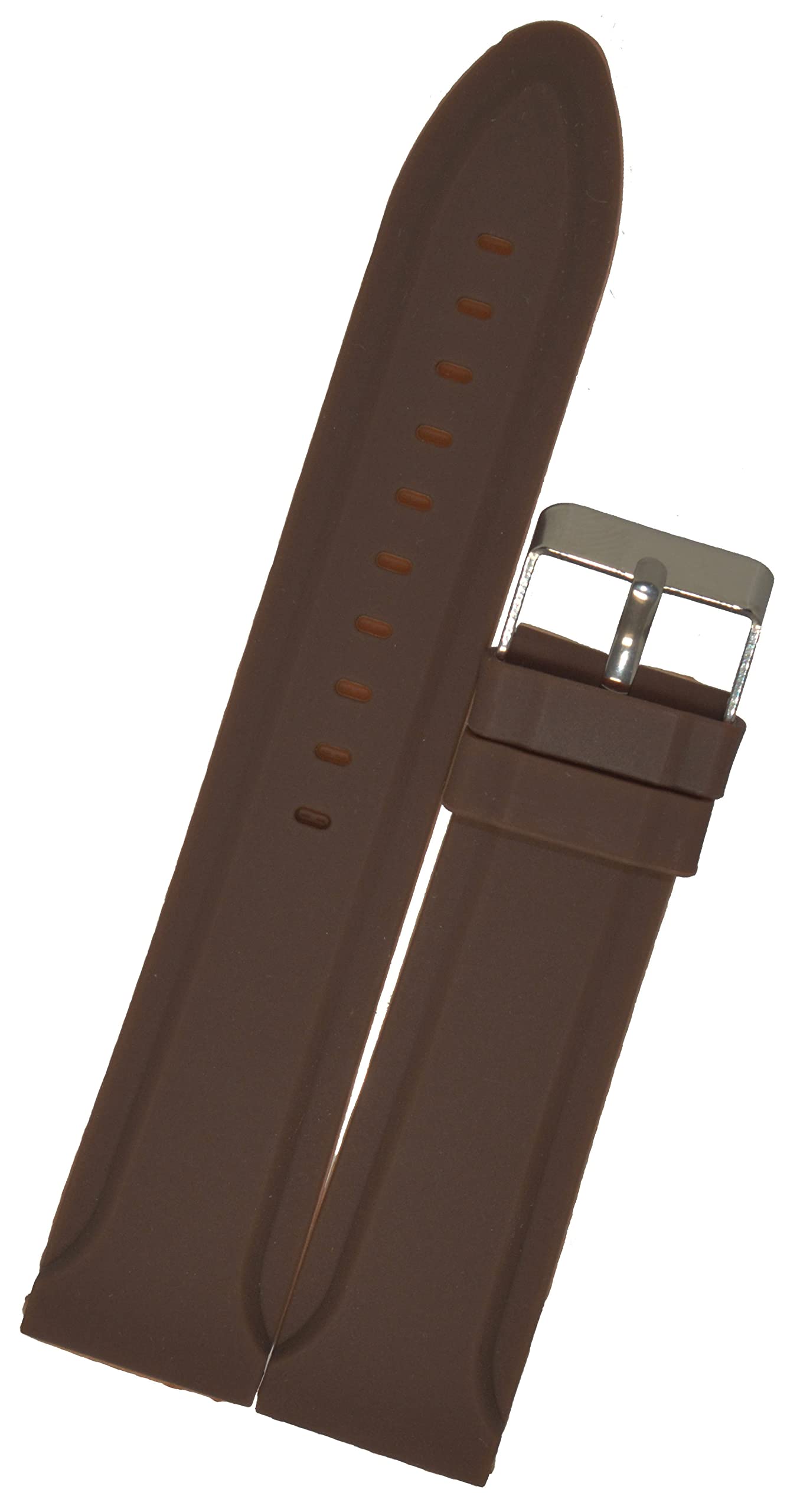 SURU® 22mm Elite Ogive Tip Silicone Watch Strap/Watch Band (Colour- Brown/Width- 22mm)(Size Guide in 3rd Image) T363N (B0C81SST6B) Amazon Price History, Amazon Price Tracker