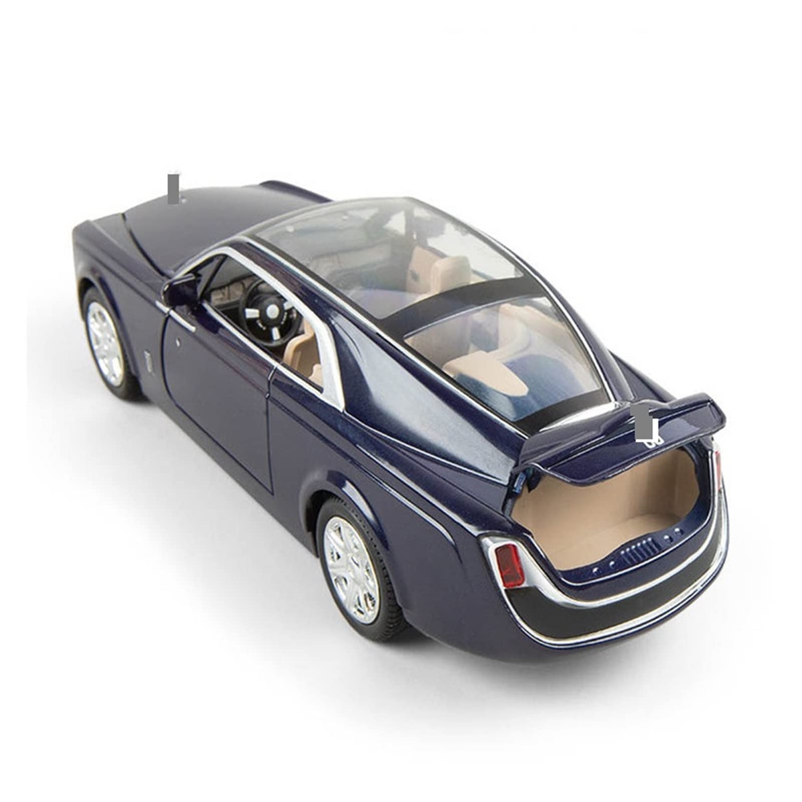 Modello Di Auto Pressofusa In Lega Metallica 1:24 Per Rolls Royce Sweptail(Blue)