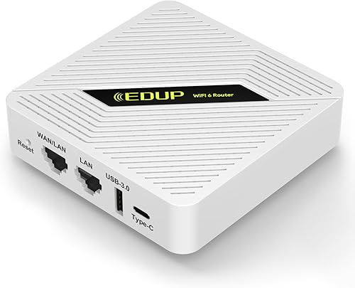 EDUP Mini router de viaje WiFi 6, diseñado profesionalmente para Starlink Gen 2Gen 3Mini, doble banda 1800 Mbps, MU-MIMO, soporte VPN, función NAS,