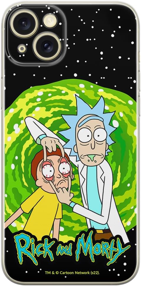 ERT GROUP Mobile Phone case for iPhone 15 Plus Original and Officially Licensed Rick and Morty Pattern Rick & Morty 007 optimally adapted to The Shape of The Mobile Phone, Partially Transparent
