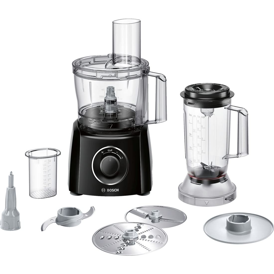 Bosch - Procesador de alimentos, MultiTalent 3, 800W, Negro, MCM3201B