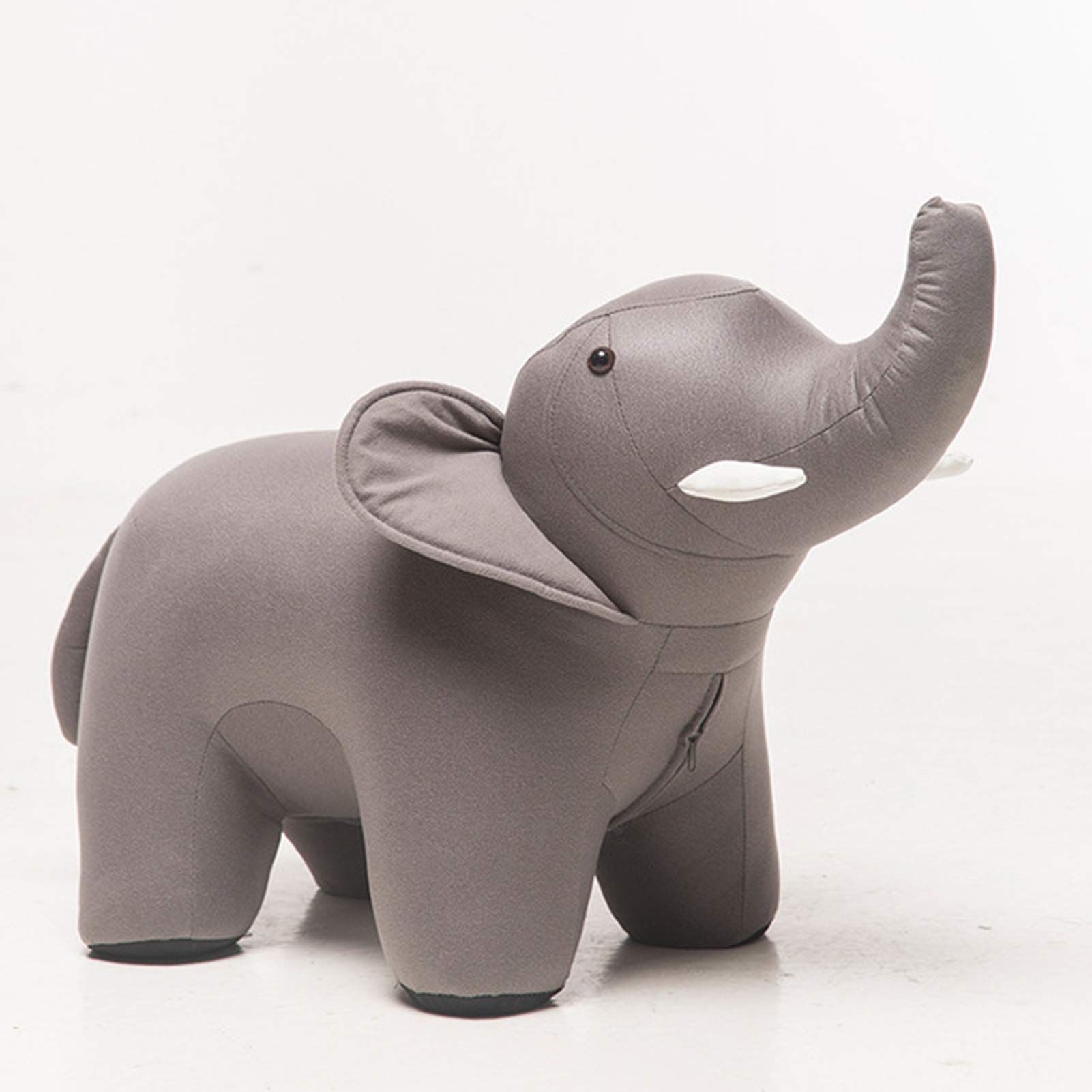 Reposapiés otomanos de Animales, Soporte de Madera, Taburete tapizado, Asiento de Descanso, Cambio de Zapatos, Banco, puf bajo, sofá, Taburete para niños, Adultos, Elefante, 2