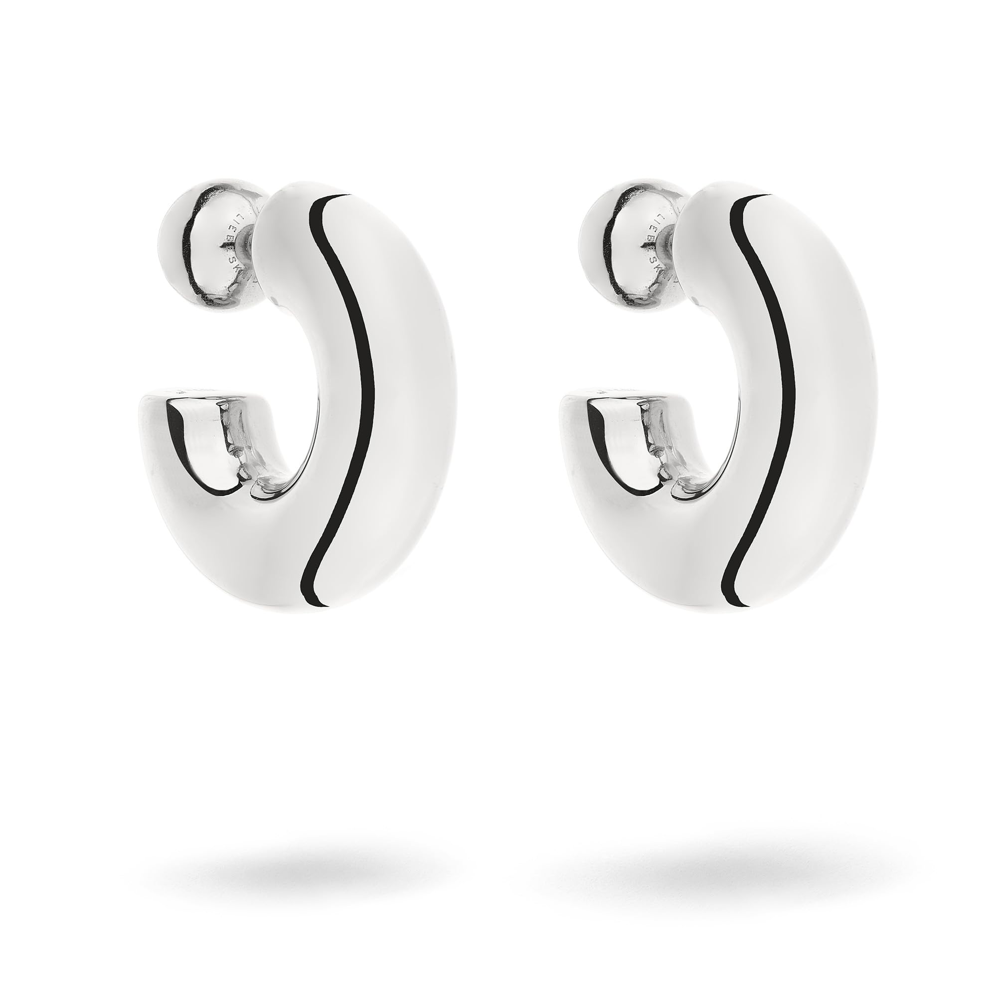 Liebeskind Berlin Ladies Hoop Earring LJ-1682-E-31 in Stainless Steel IP Rhodium