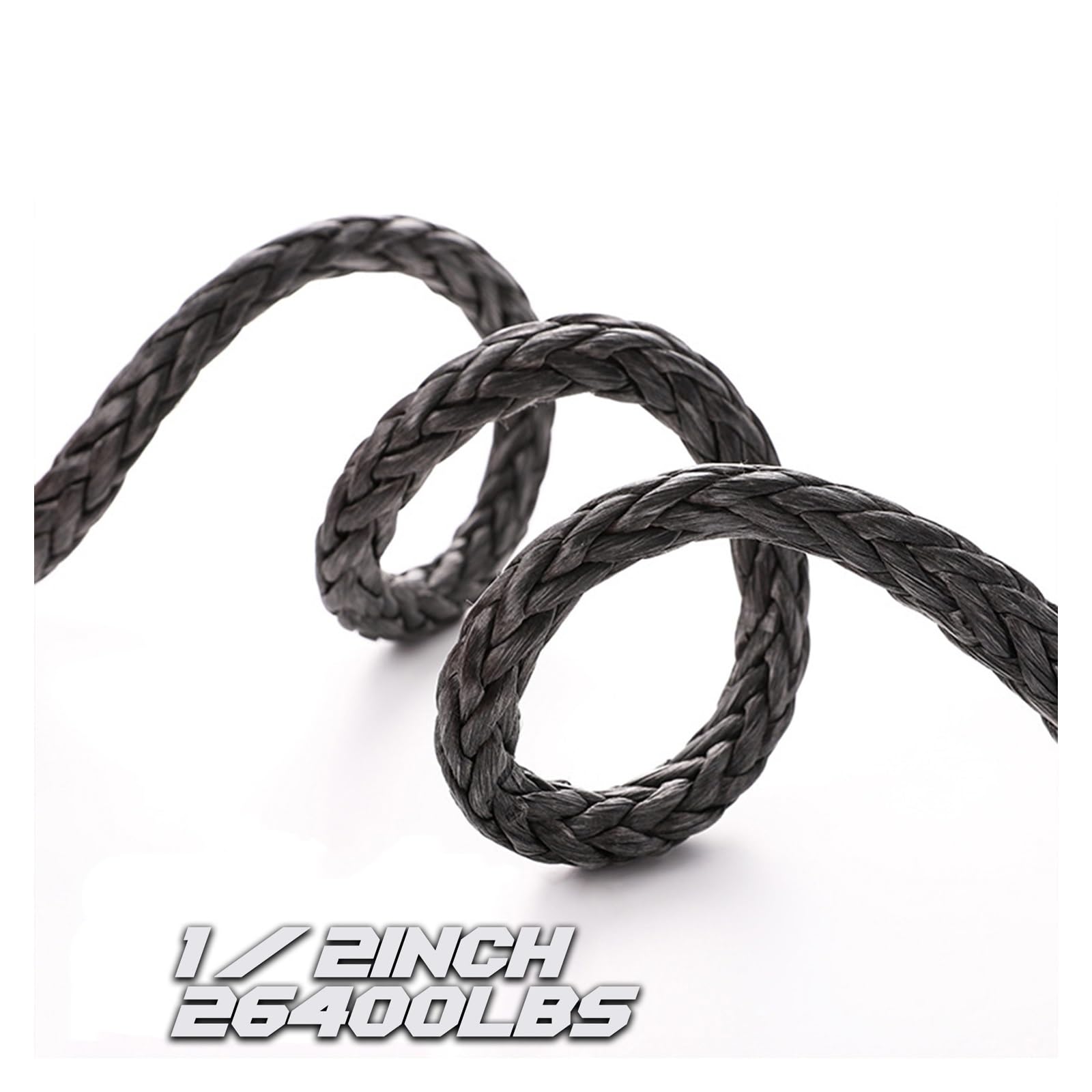 Kit fune per verricello, Corda Di Traino, Corda Di Traino Uhmwpe 12mm X 9m-26400lbs for 4x4 Atv Utv Suv Heavy Duty Emergency Off-Road per fuoristrada, camion, ATV, UTV, SUV