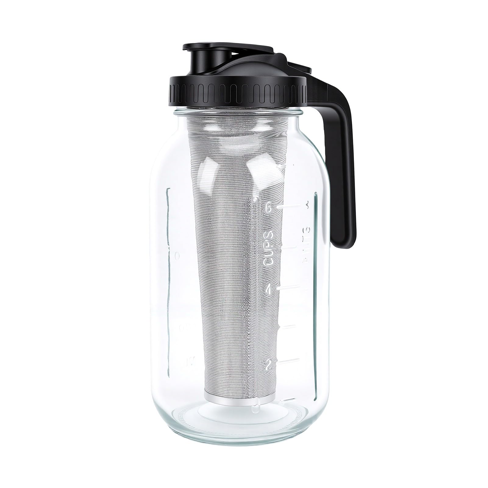 XUMIUZIY Caffettiera Freddo in Vetro 64oz con Filtro Fine per Cold Brew