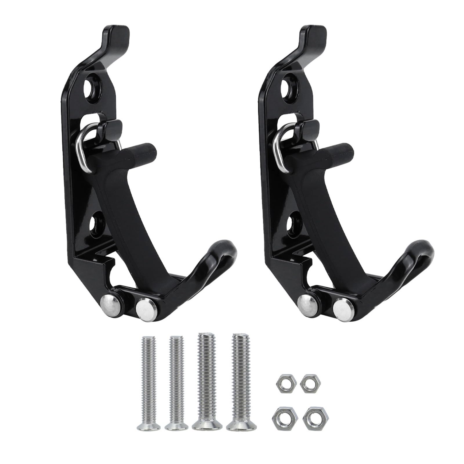 Hdoytxxm Black Shovel Mount Roof Rackwall Mounting Brackets With Quick Release Metal Rubber Clamps For Roof Rack Shovel Holders Heavy Duty Bracket