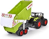 Vista 2 de Dickie 203739004ONL Claus Tractor + Trailer 65 cm Children's Toy Freewheel Mechanism Agricultural Vehicle Sound and Light Suitable for Ages 3