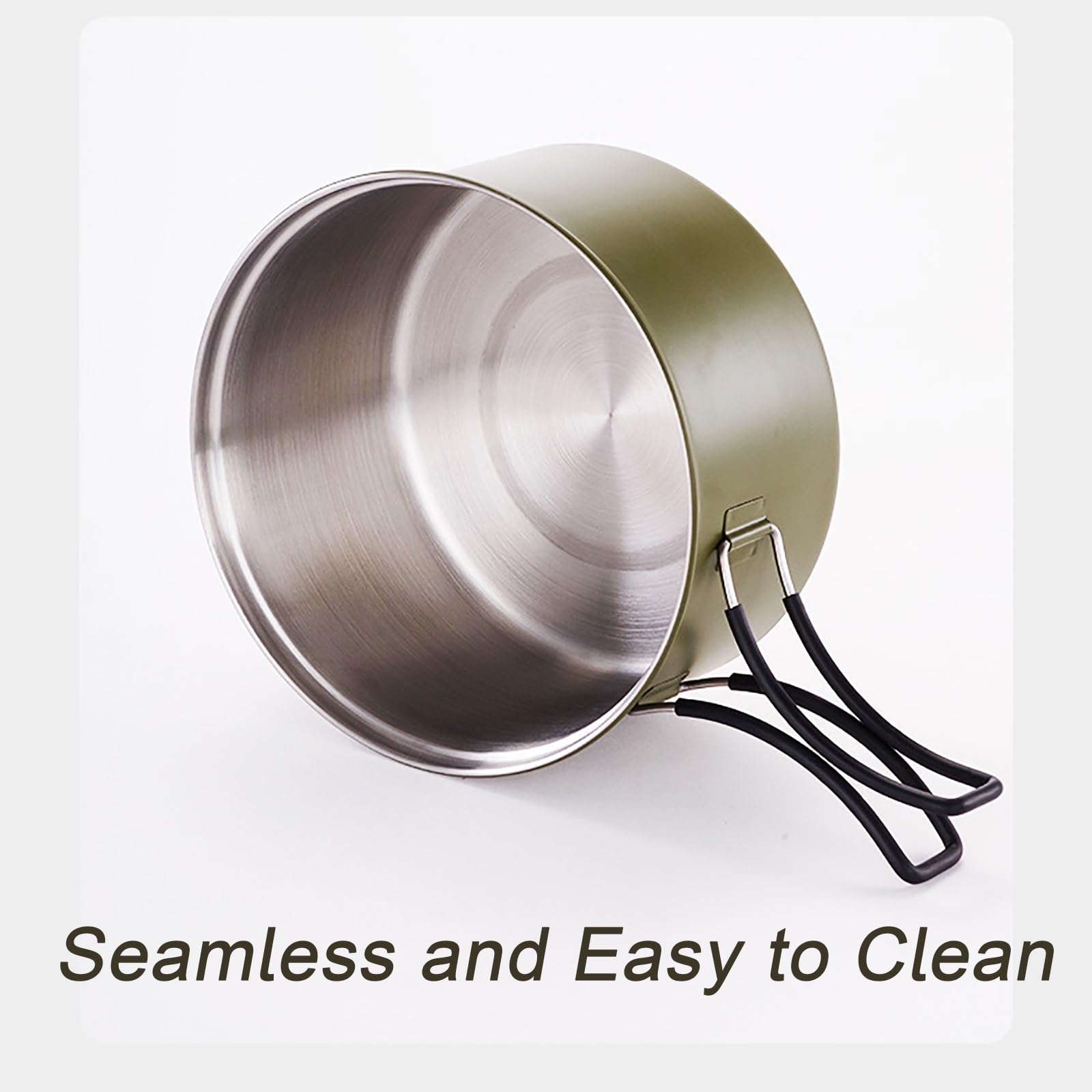 Kit de Utensilios de Cocina para Cocina Camping - Juego de Cocina para Camping Accesorios - Accesorios Camping - para Mochileros de Cocina para Campamento (Color : Silver)