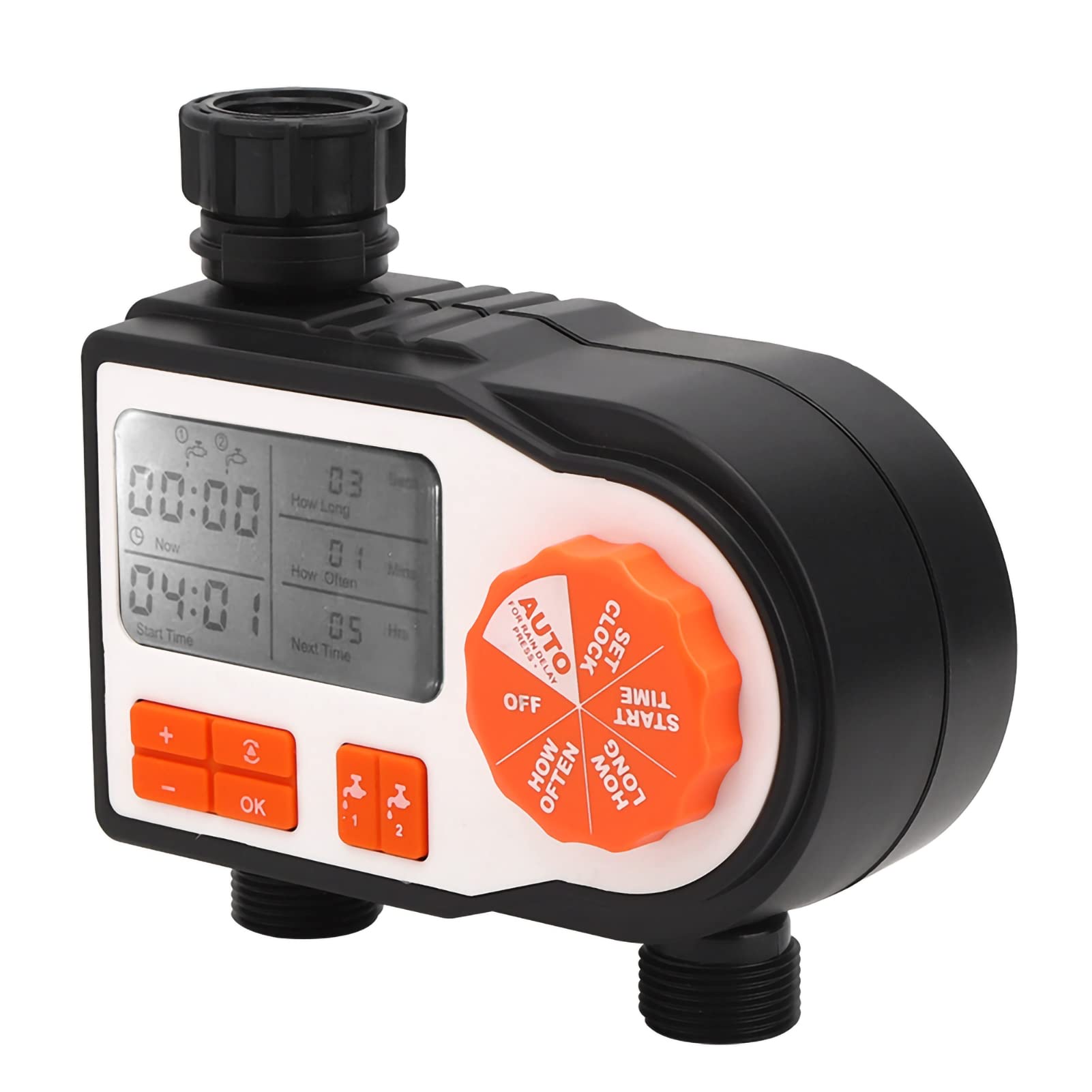 Zunate Temporizador de Agua Electrónico LCD |Controlador de Riego Automático con Filtro para Grifo de Manguera, de Riego Inteligente para Exteriores para el Cuidado de Plantas de Césped y Jardín