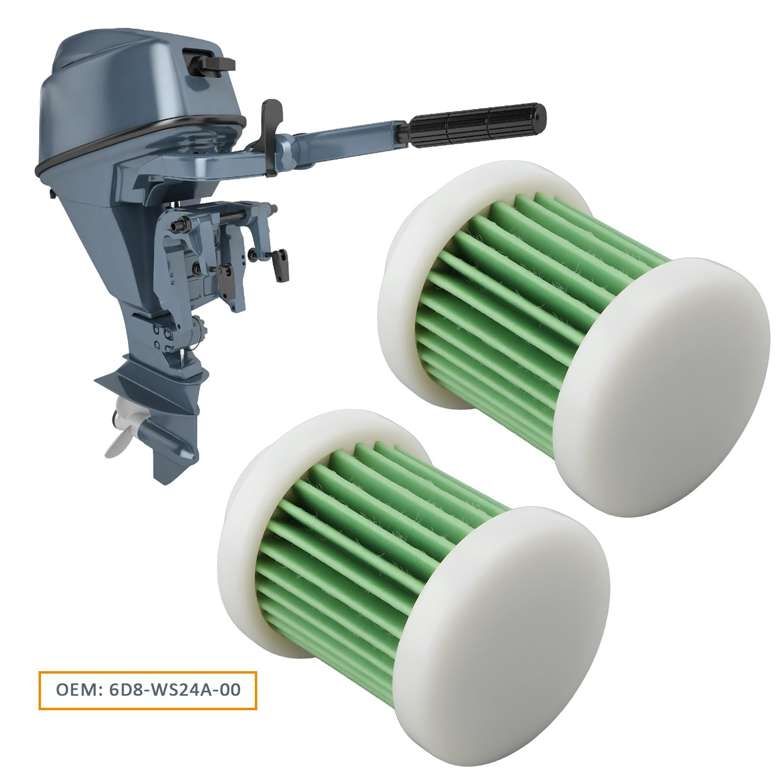 SG Store Filtro Carburante Esterno Marino 4 Pezzi 6D8-WS24A-00 Compatibile con Yamaha F40A F50 T50 F60 T60 F70 F90 F115