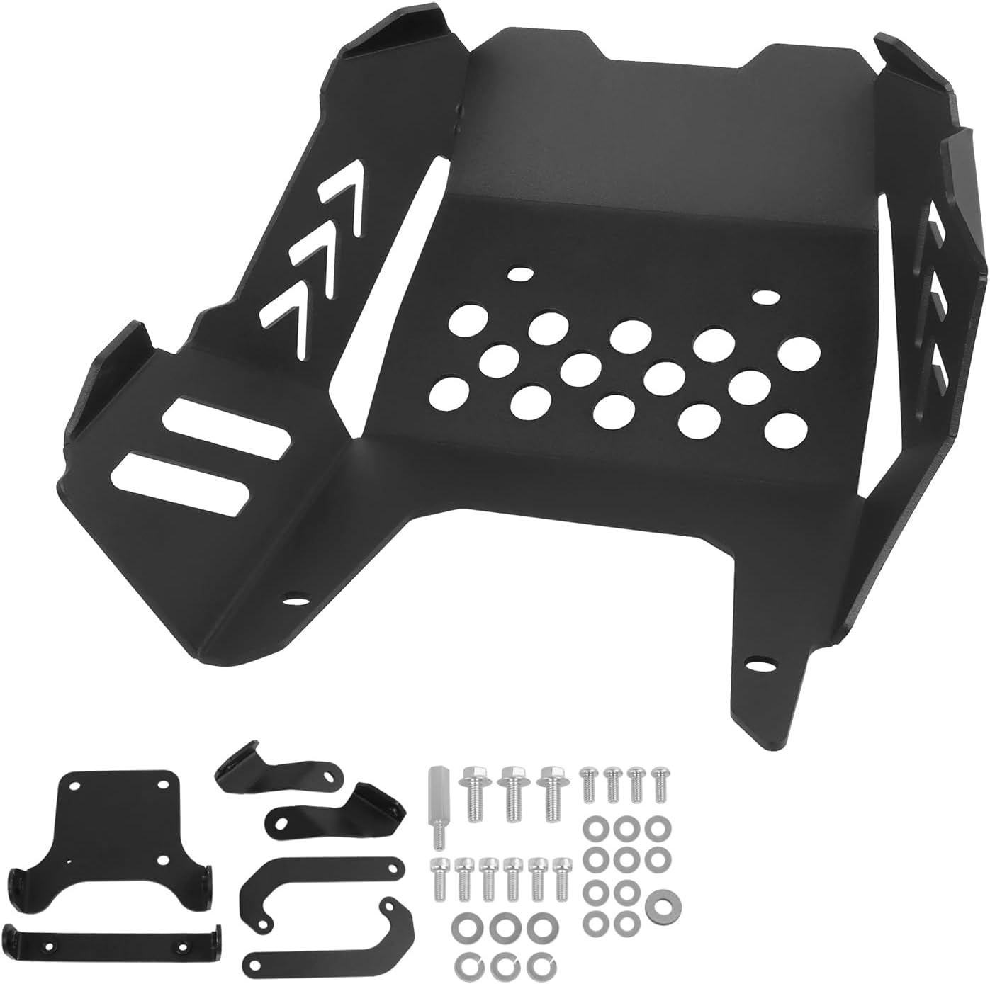 Motorcycle Skid Plate Replacement For Honda Monkey 125 Z125 2022 2023 2024 JB03 Under Engine Protection Aluminum Bash Plate(Black)