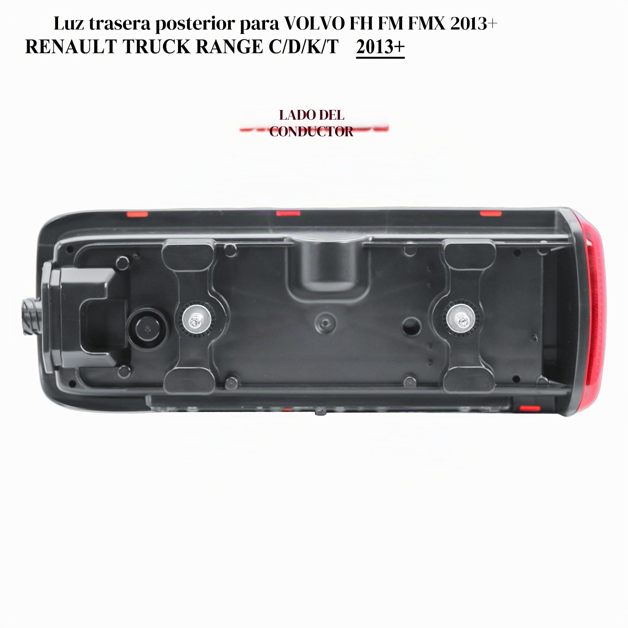 LONGLING Faro trasero izquierdo LED, 24 V, luz trasera corta, para camiones VOLVO FH FM FL FE Renault Modelos T K D C