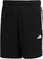 adidas Men's Train Essentials Piqué 3-Stripes Shorts - AEROREADY Moisture-Wicking Training Shorts, Recycled Polyester
