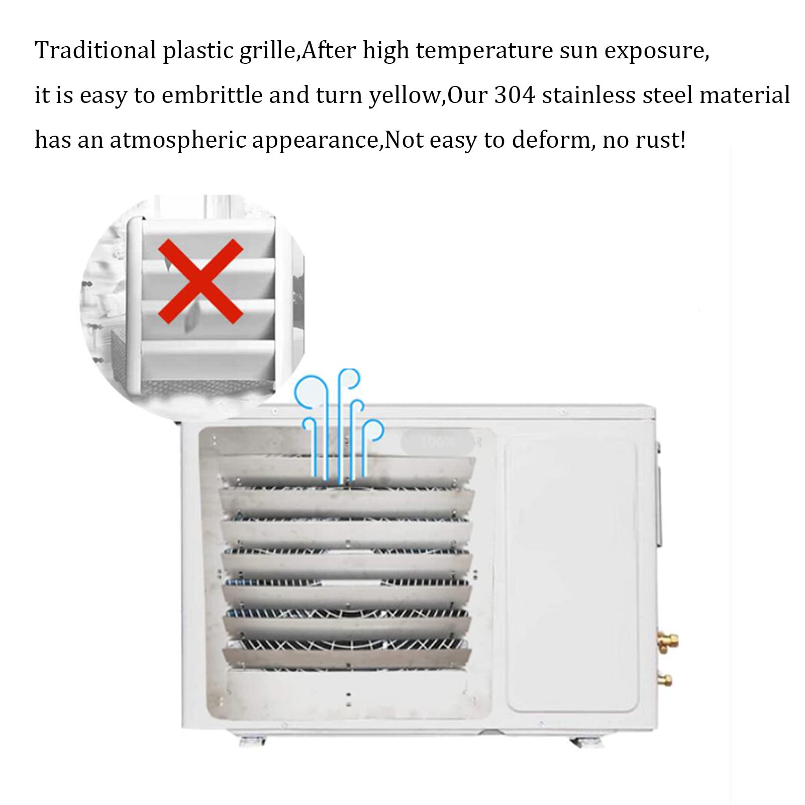 Deflettore Per Condizionatore Esterno In Acciaio Inox - Schermo Protettivo Per Unità AC - Foto 8