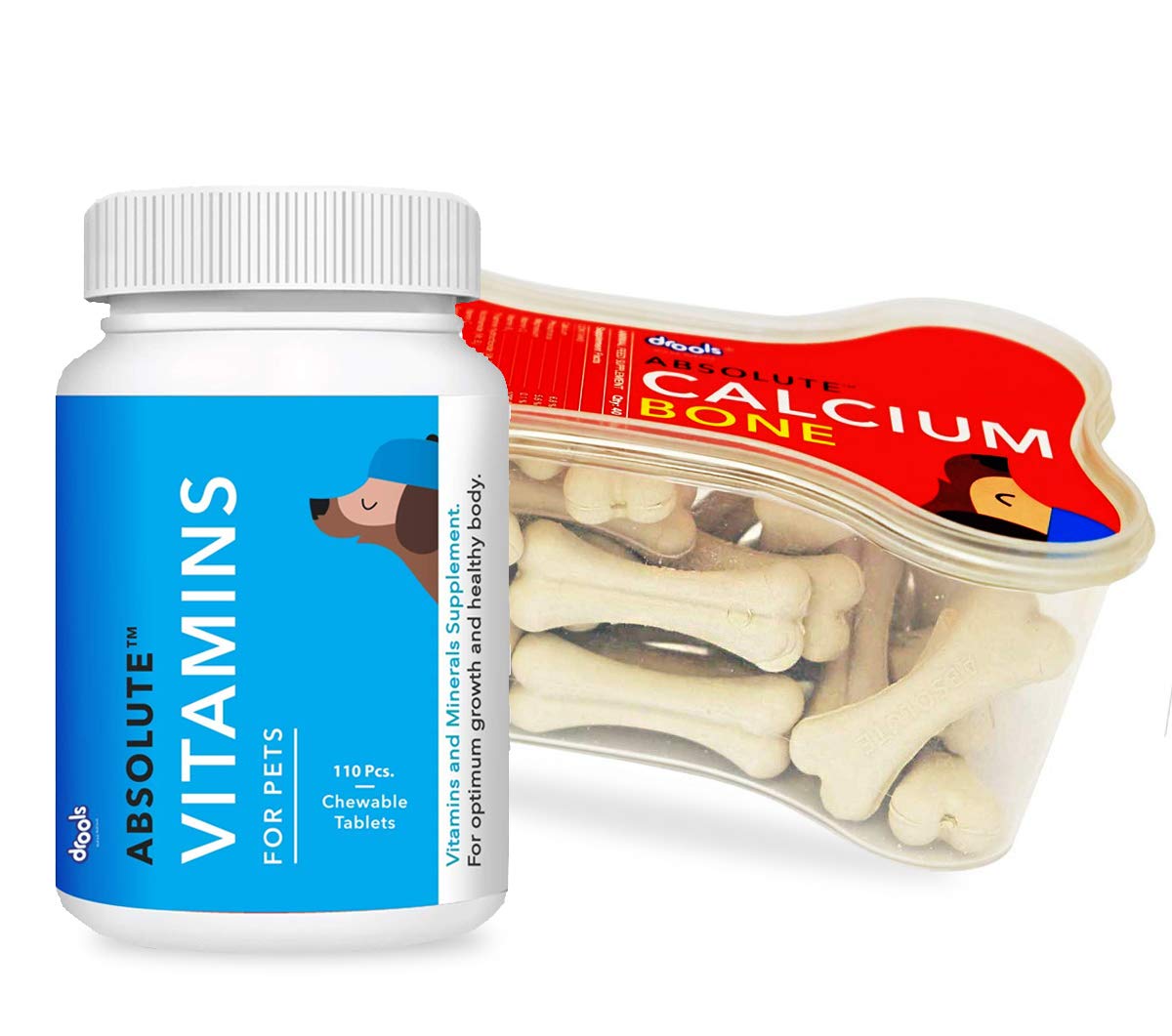 Drools Dog Supplements Combo of Vitamin Tablet - 110 Pcs and Calcium Bone Jar - 40 Pieces, 600g (B08C7YXSGZ) Amazon Price History, Amazon Price Tracker