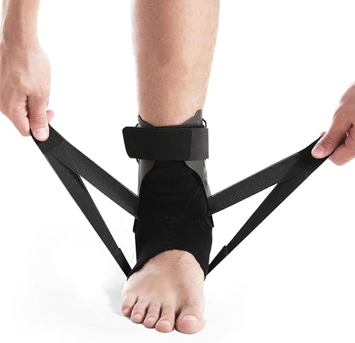 Miniatura 2 de Wisexplorer Tobillera, soporte de tobillo esguince con estabilizadores de férula lateral para aliviar el dolor de talón y recuperación de lesiones,