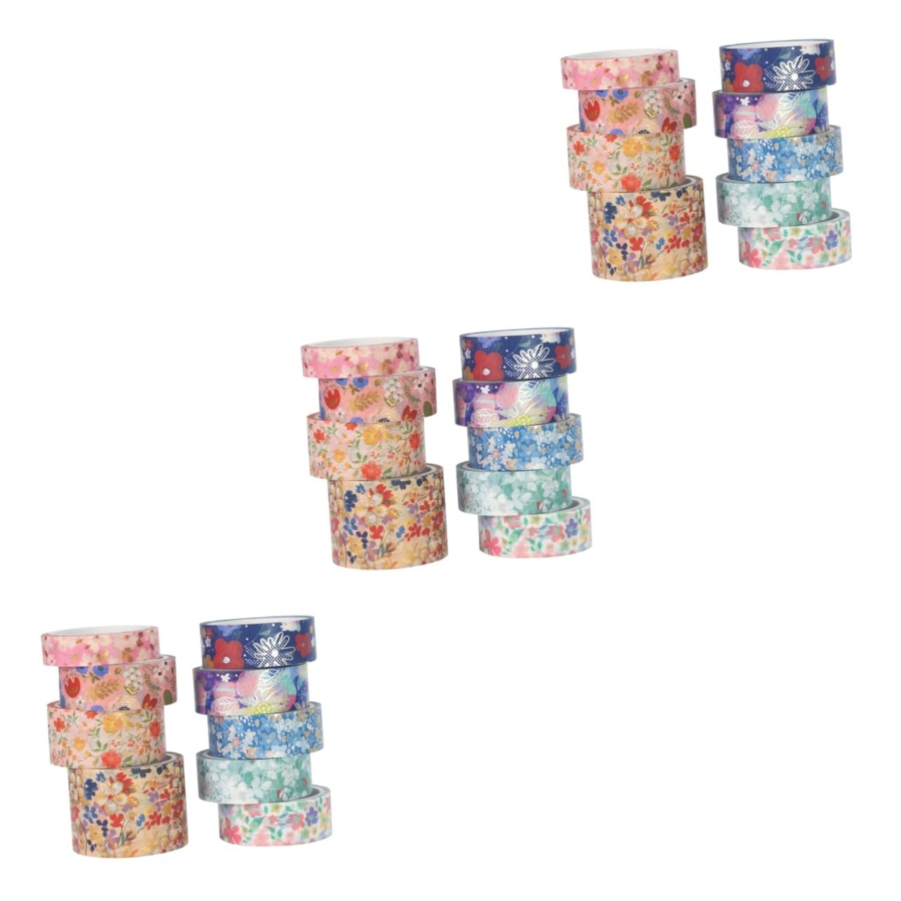 NUOBESTY 27rouleaux Washi Tape Décoratif à Motif Floral Rubans Adhésifs Pour Scrapbooking Et Bricolage Parfaits Pour Journaux Et Planificateurs