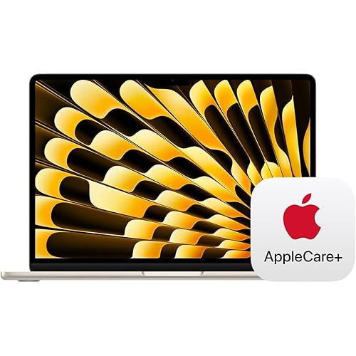 Apple 2025 MacBook Air 13-inch Laptop with M4 chip: Built for Apple Intelligence, 13.6-inch Liquid Retina Display, 16GB Unified Memory, 256GB SSD Storage, Touch ID; Starlight with AppleCare+ (3 Years)