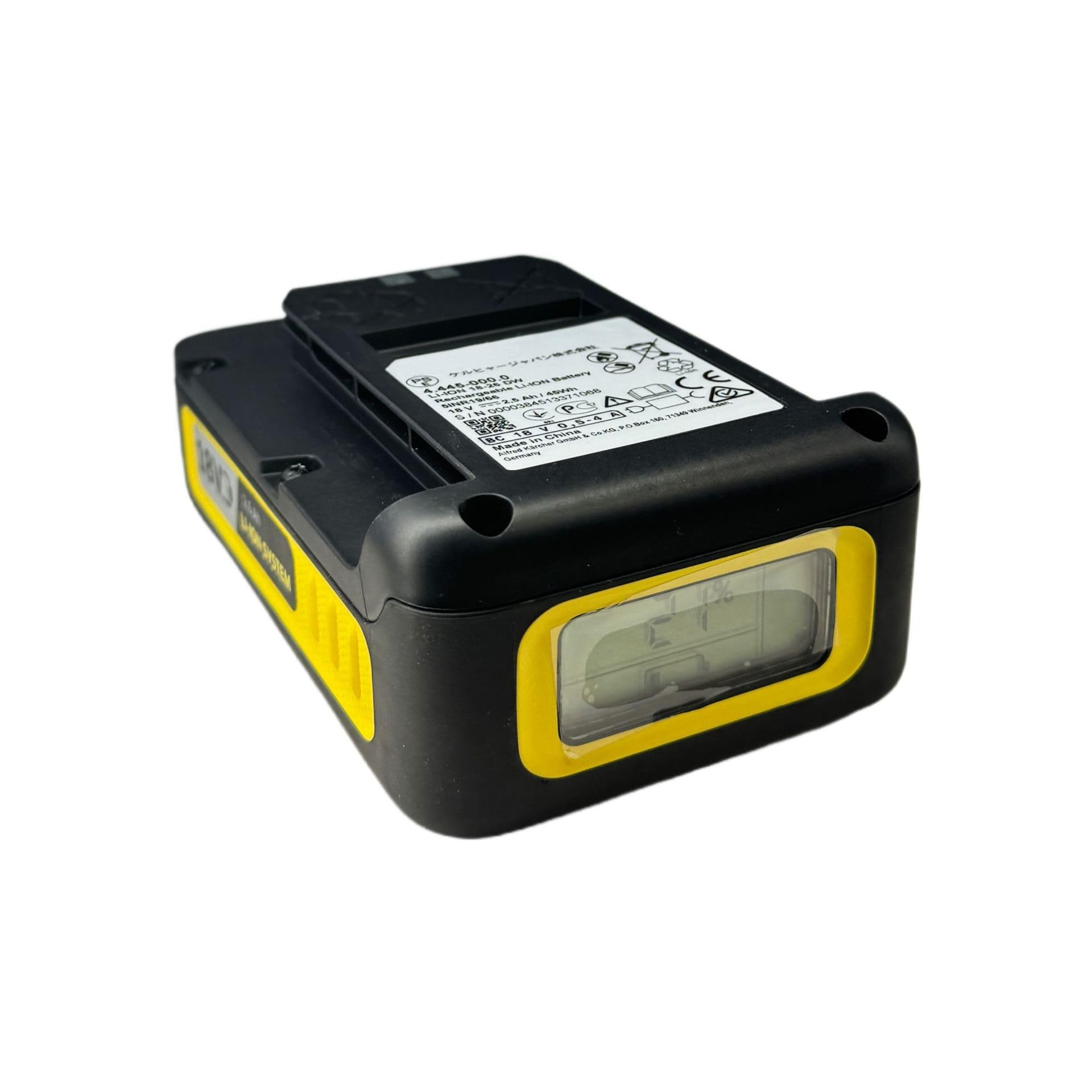 Batería de repuesto de 18 V y 2,5 Ah para batería Karcher, compatible con todos los dispositivos de la plataforma de batería Kärcher de 18 V