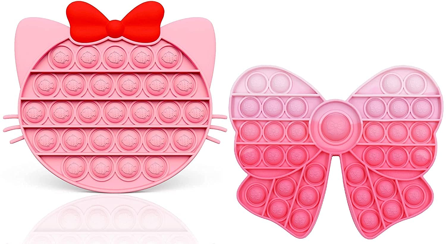 FunBlast Kitty & Bow Pop It Fidget Toy, Autism Special Needs Silicone Stress Reliever, Squeeze Sensory Toy – Pack of 2 (B09CDR4XR1) Amazon Price History, Amazon Price Tracker