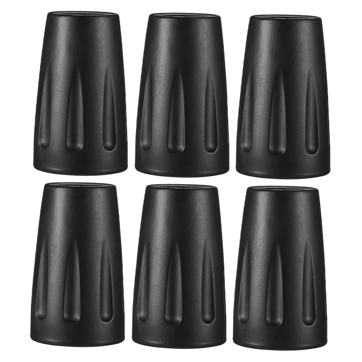 SUPVOX 6Pcs Non Slip Crutch Replacement Tips Skid Walking Stick Foot Pads Durable Trekking Pole Accessories for Enhanced Stability and Grip