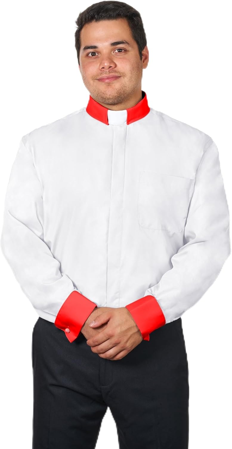 Clergy Shirts for Men - Full Sleeves - Included Tab Collar
