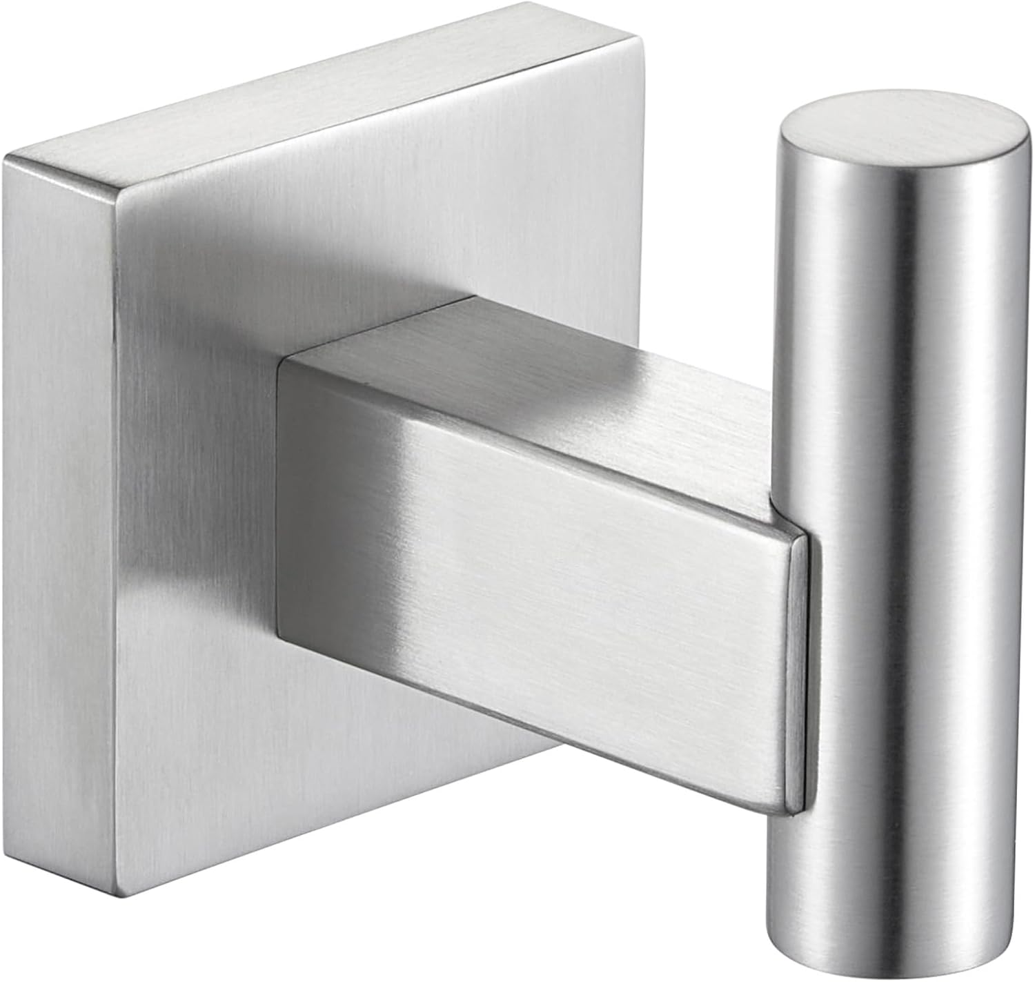 Suyar Bathroom Towel Hook Brushed Nickel, SUS304 Stainless Steel Robe Coat Holder for Shower Kitchen Closet Garage, Modern Heavy Duty Clothes Hook Wall Mounted
