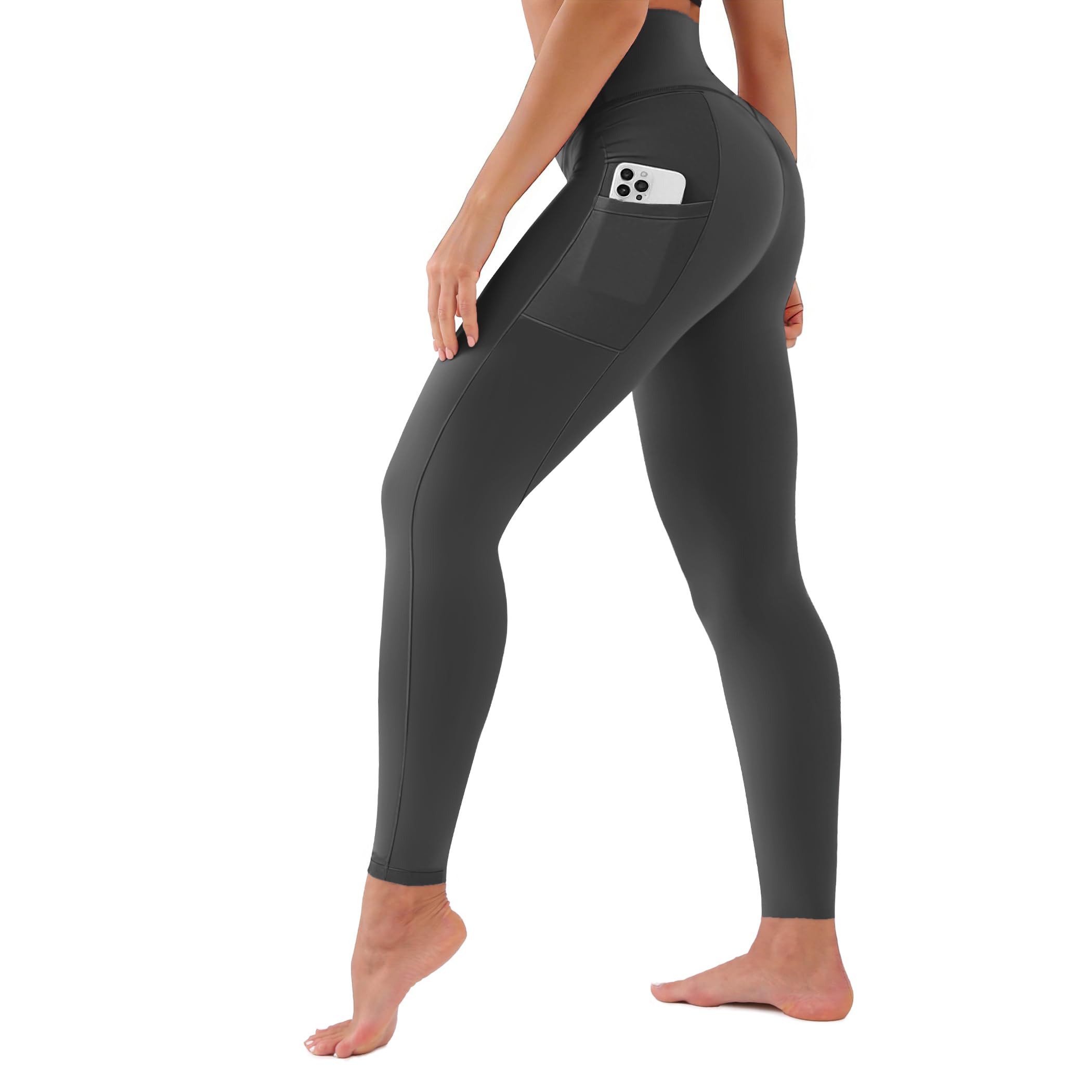 GYMGUN High Waisted Leggings for Women Buttery Soft Tummy Control Capri Yoga Pants for Workout Athletic Plus Size