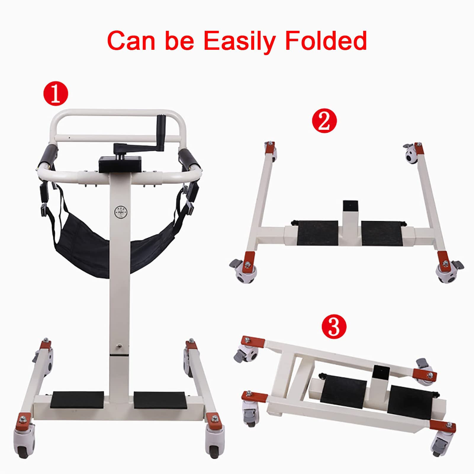 Patient Lift Wheelchair for Home, Grúa para Elevación y Traslado de Pacientes, Medical Toilets Seat Transfer Lifter for Disabled Elderly Seniors