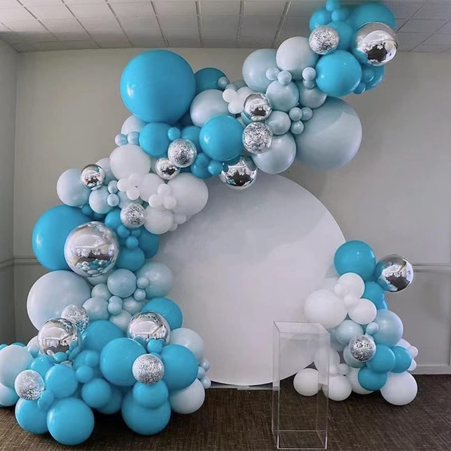 Light Blue White Balloon Arch Garland KitBaby Blue Balloon