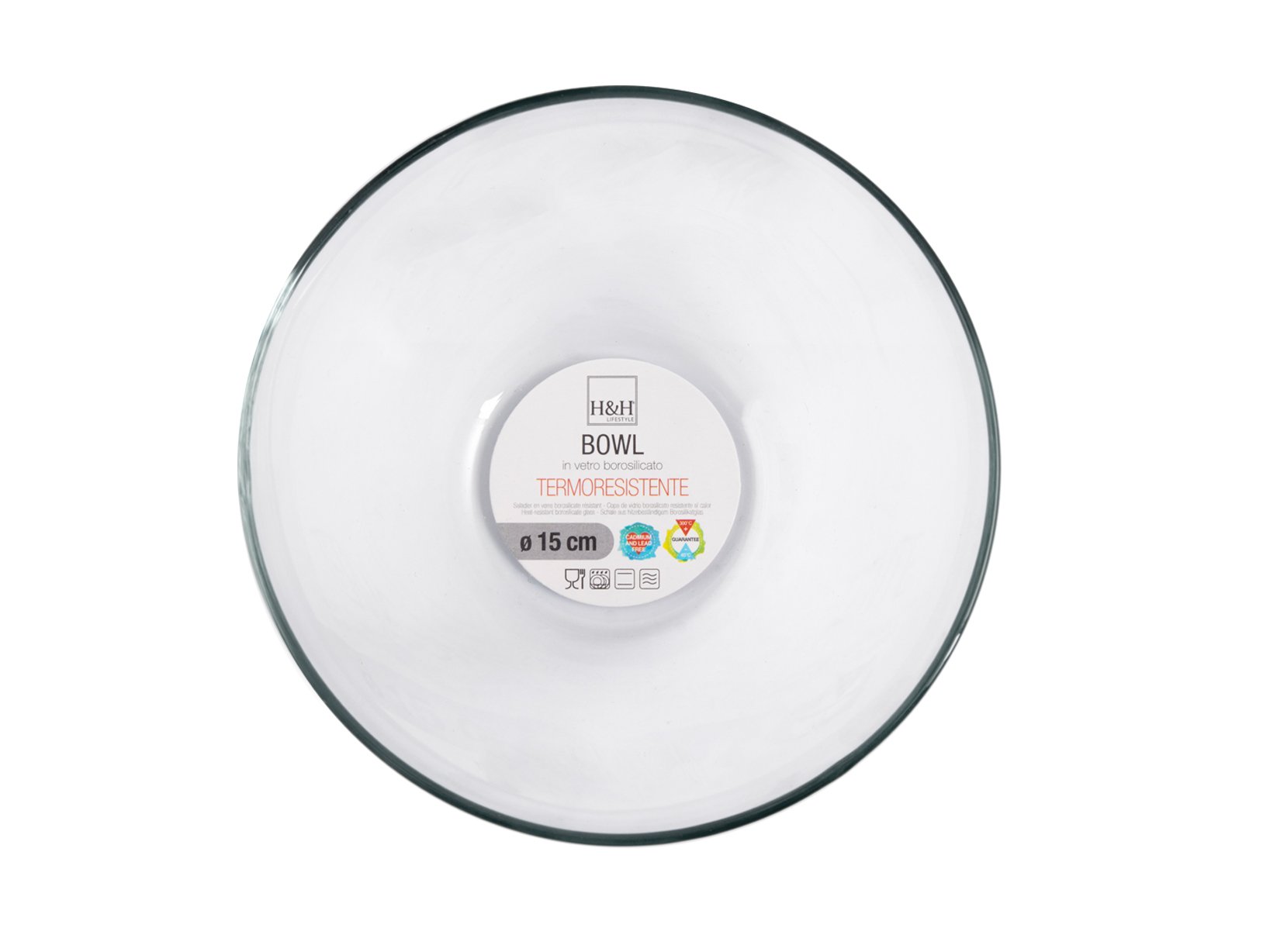 H&H Lot de 6 bols en borosilicate cm15