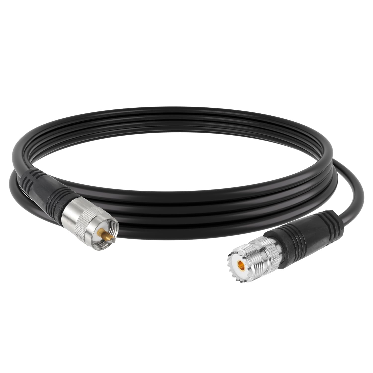 exgoofit RG8X Coaxial Cable 6FT, CB Coax Cable, UHF PL259 Male to Female Low Loss CB Antenna Cables, 50 Ohm for HAM Radio, Antenna Analyzer