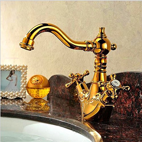 Robinet de lavabo finitions dorées Gowe pour remplacer un mitigeur usé