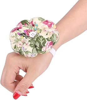 Poduszka na szpilki do szycia, dynia szyja poduszka 1 szt. dynia tkanina szpilka do szycia poduszka z elastycznym paskiem na nadgarstek (# 4)