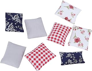 TOYANDONA 8 Pçs Decoração De Mesa Almofadas De Decoração Para Casa Para Sofá Mini Boneca Mobília De Pano Travesseiro Modelo De Casa De Boneca Pano Almofadas Em Miniatura Travesseiro De Casa