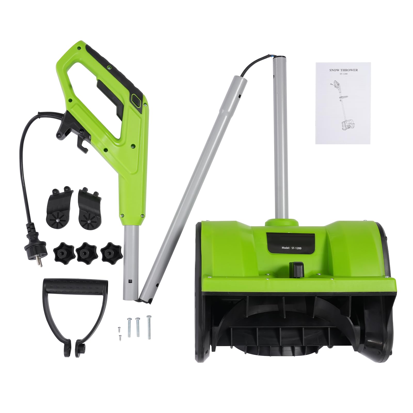 Fraise à neige électrique 1200 W 3500 tr/min 15 cm 8 m