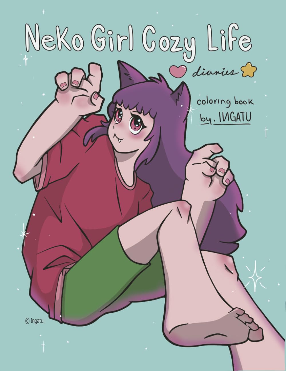 Neko Girl Cozy Life Dieries: Coloring book & journal for relaxation and stress relief