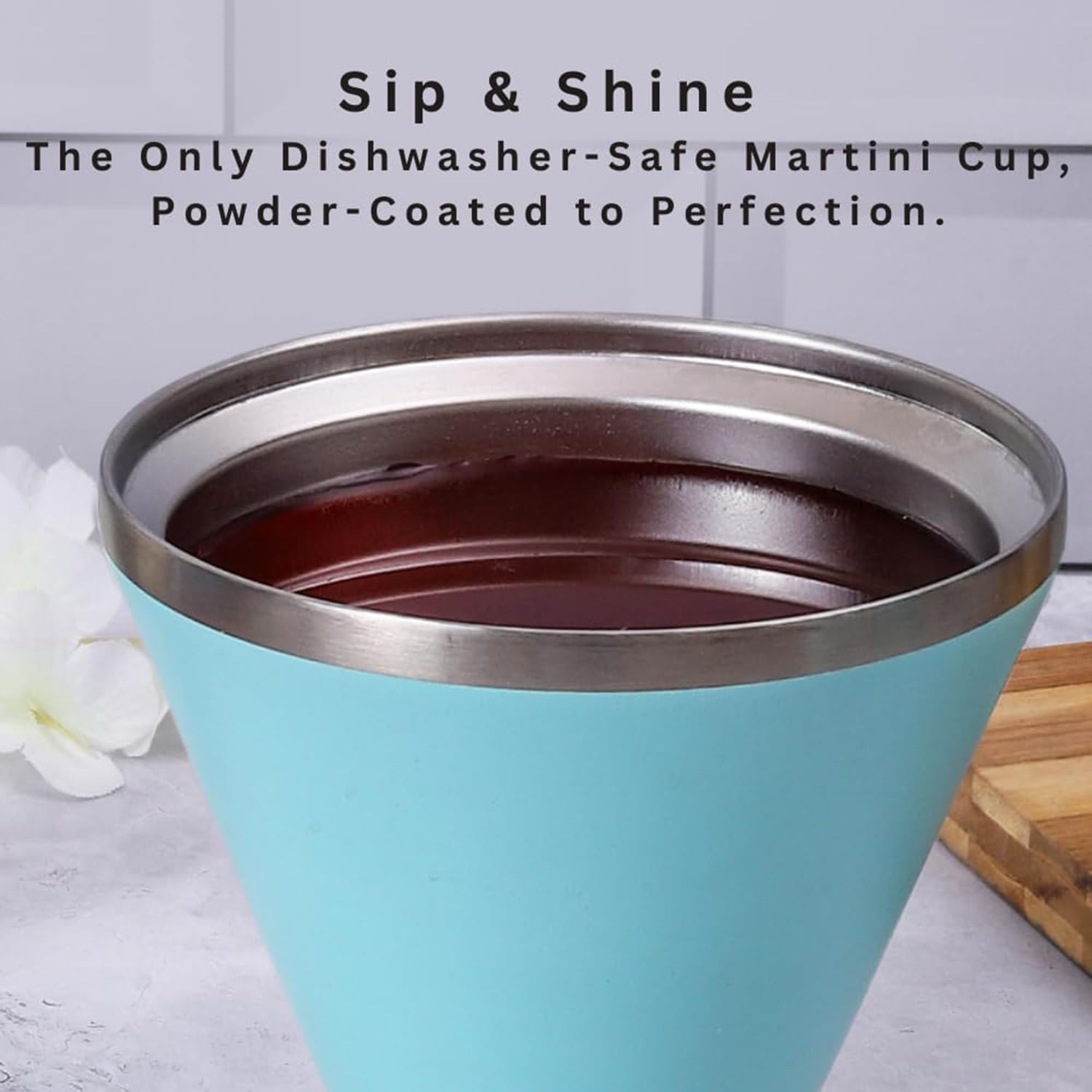 Stainless Steel Martini Glass - Insulated Tumbler for Outdoors -6 Stainless Steel Martini Glass - Insulated Tumbler for Outdoors -6