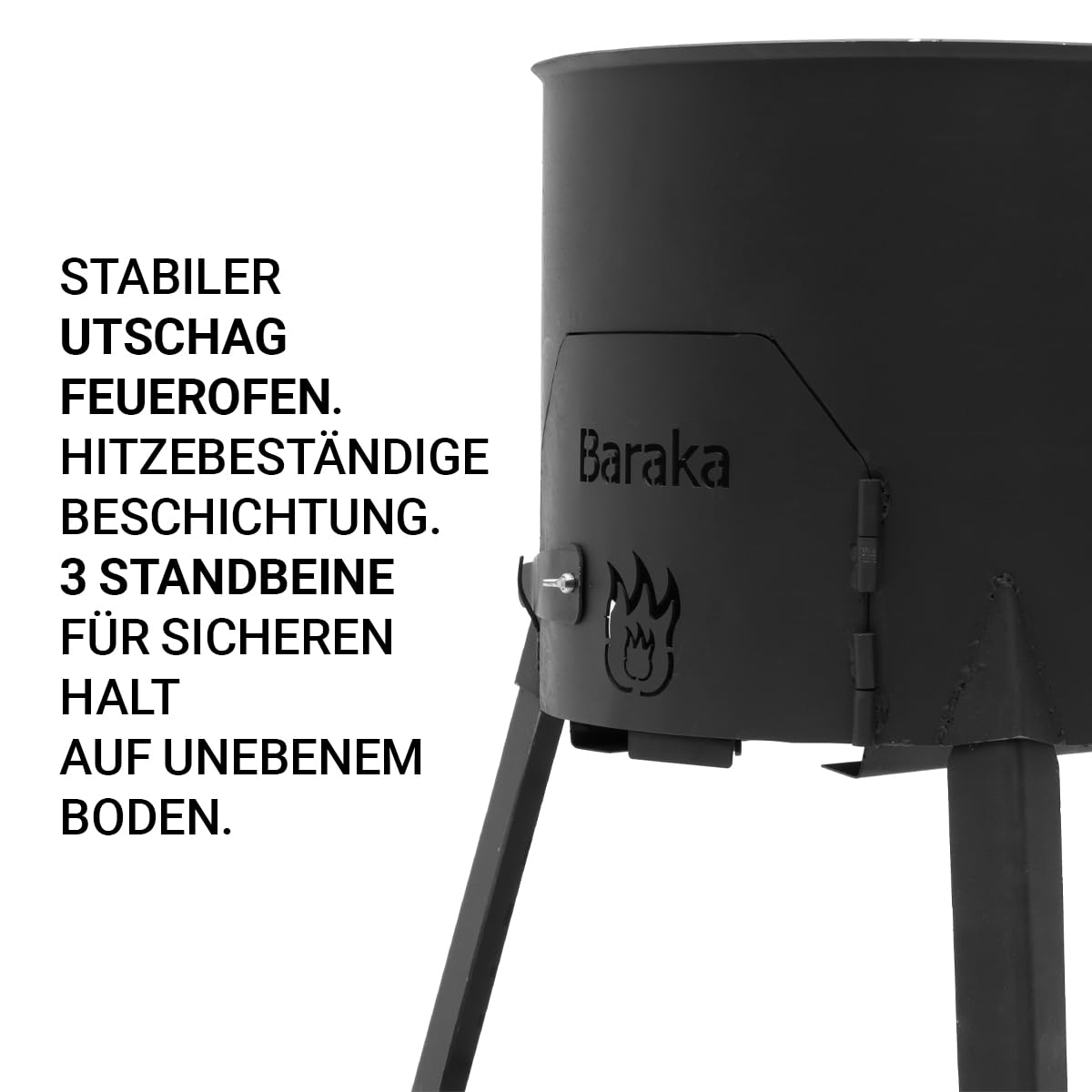 Utschak Feuerofen mit Abzugsrohr Uchag Grillen & Kochen mit Outdoorküche (Utschak M - mit 12 Liter Kazan)