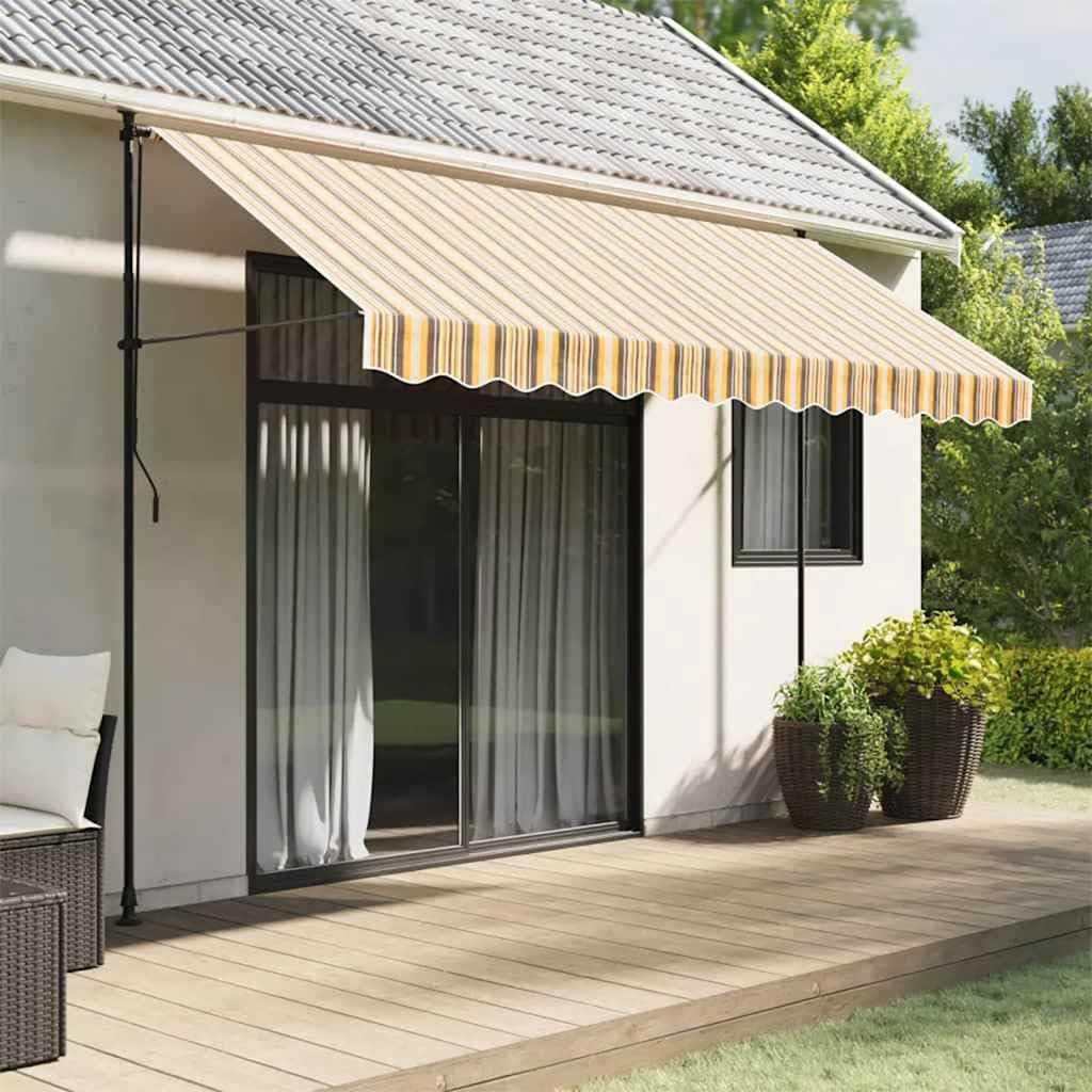 Lona de repuesto 3,5 x 2,5 m, color naranja y negro | 100% poliéster, revestimiento de PU, impermeable, protección solar, ligera, para jardín