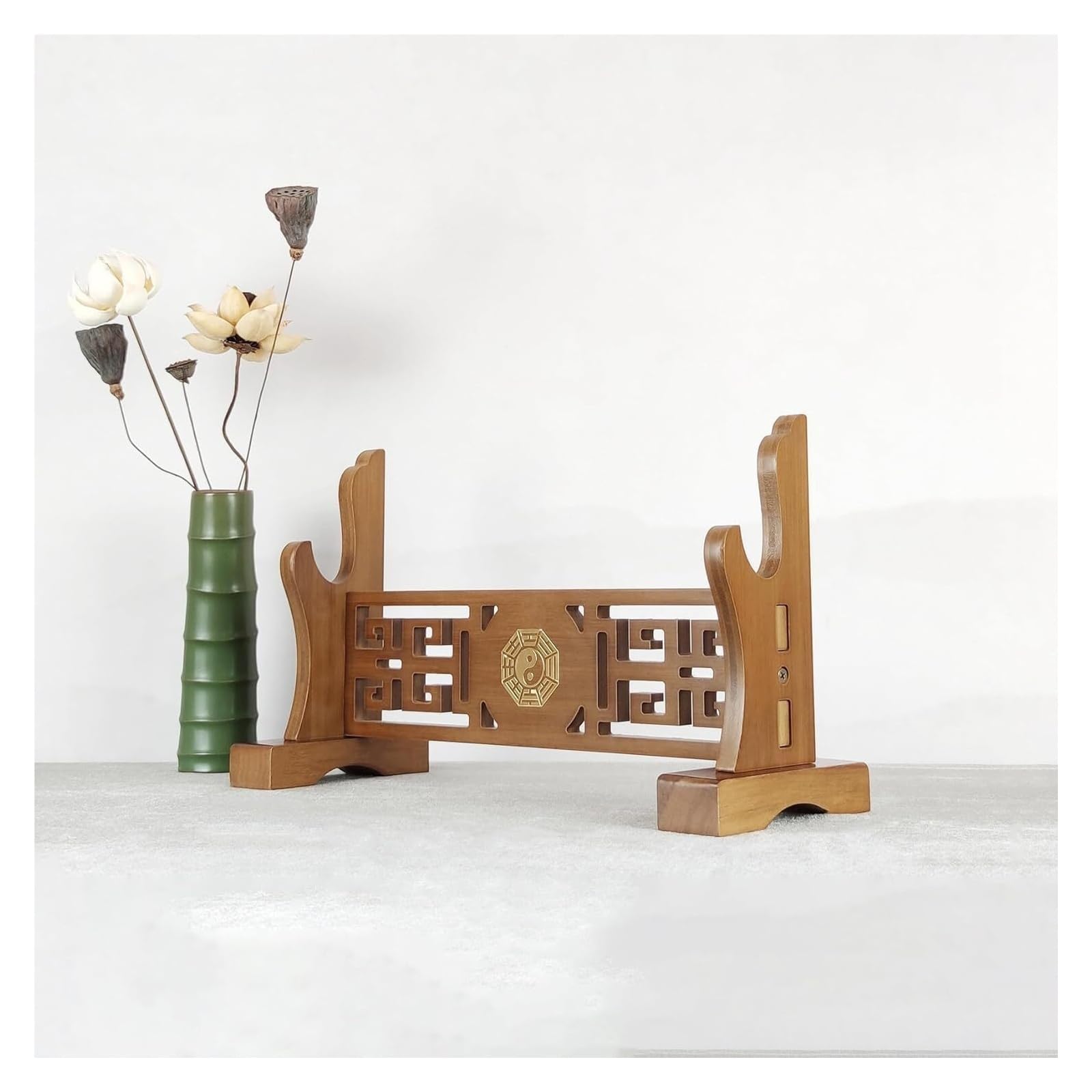 LYVQZPWLR Sword Katana Holder Stand， Bamboo Samurai Sword Rack, Brown, 1-3 Tier, Display Stand(Brown-3,23cm)