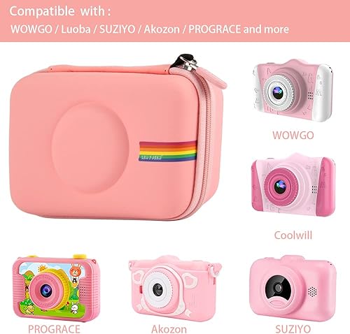 Miniatura 3 de Leayjeen Funda para cámara de video digital para niños, compatible con WOWGOCoolwillSuzyoYINGOOT para niños, cámara selfie con pantalla grande para
