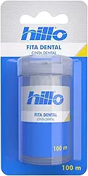 Hillo Fita Dental, 100 Metros, Maior Largura e Mais Superfície de Contato para Remoção Eficiente de Resíduos