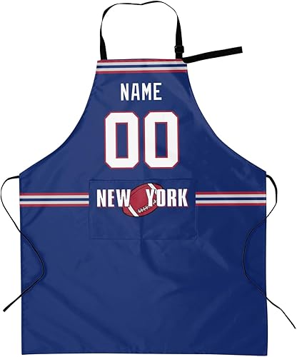 Miniatura 36 de Delantal con bolsillos, nombre personalizado y número, regalos personalizados para hombres y mujeres fanáticos del fútbol W.cmd