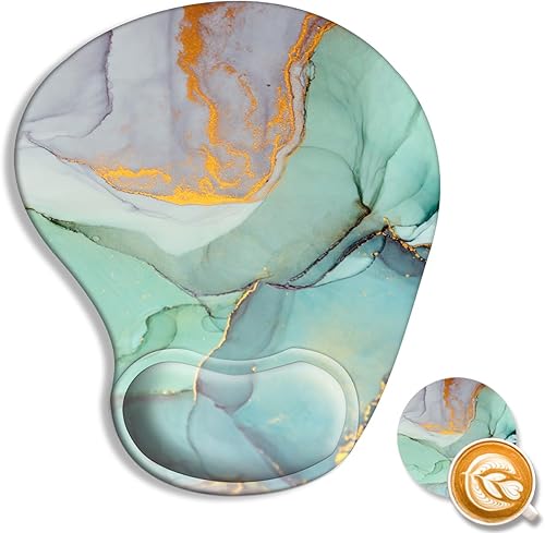 Miniatura 1 de Alfombrilla ergonómica para mouse con reposamuñecas de gel con base de goma antideslizante, fácil de escribir y aliviar el dolor, para juegos,