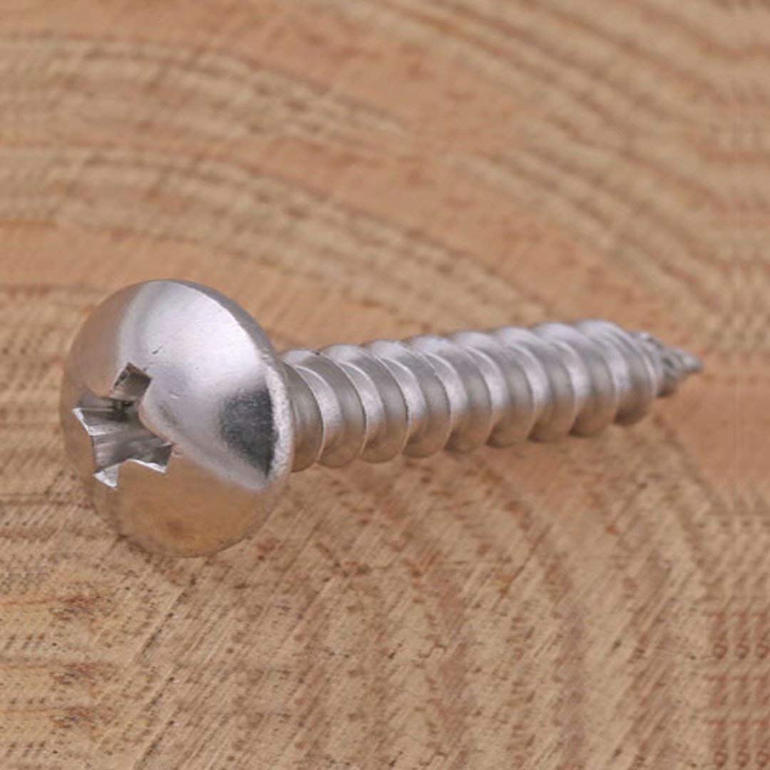 BOZONLI M6 Mushroom Head Self Tapping Screws Wood Screws Pan Head Phillips Drive Screws, M6×40mm,20 pcs - Image 4
