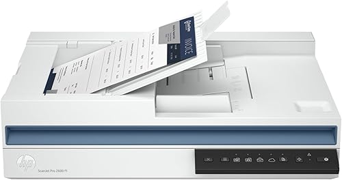 HP ScanJet Pro 2600 f1, escaneo rápido de 2 caras y alimentador automático de documentos (20G05A)
