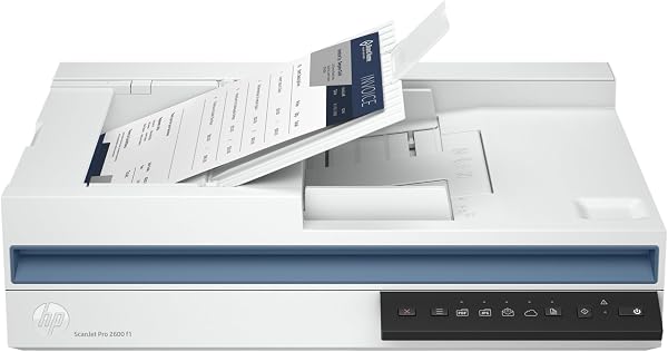 HP ScanJet Pro 2600 f1, White, Fast 2-Sided Scanning and Auto Document Feeder (20G05A)