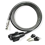 MARQUE Bike Lock with Key – 3/8” (4Ft, 7Ft, 15Ft, 25Ft) Straight Cable Locks with Keys, Anti-Theft Security Cable for Bicycles, Scooters, Kayaks, Paddle Boards, Gates